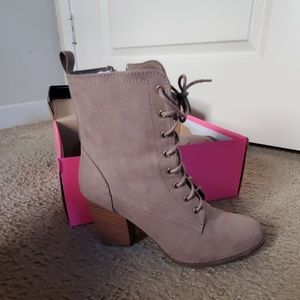 Lace up booties
